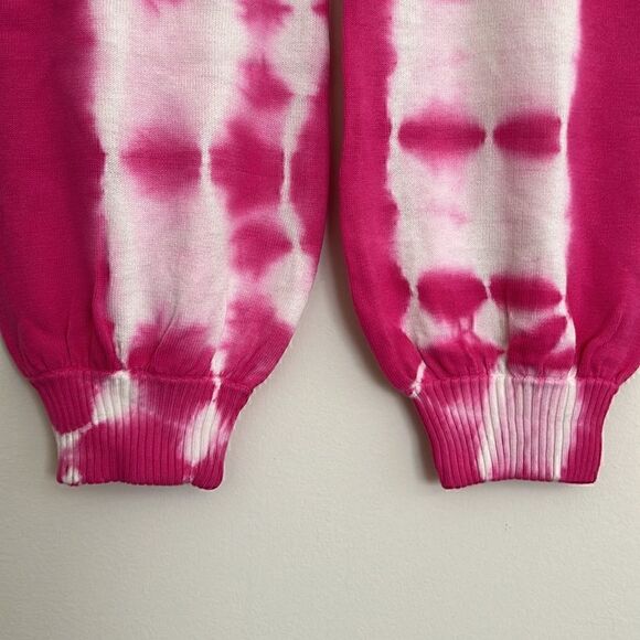 NWT GENERATION LOVE Anna Tie Dye Knit Jogger In Pink & White Size S - Picture 7 of 12